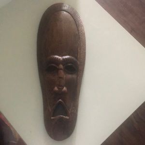 Wooden decorative mask. Made in Ghana.